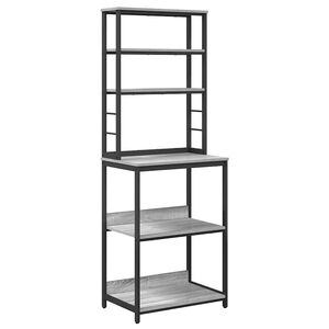 vidaXL K&uuml;chenregal 5 Ebenen 60 x 40 x 168 cm Holzwerkstoff Sonoma-Grau