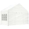 vidaXL Pavillon mit Dach Wei&szlig; 20,07x4,08x3,22 m Polyethylen