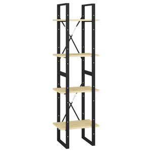 vidaXL B&uuml;cherregal 4 B&ouml;den 40x30x140 cm Massivholz Kiefer