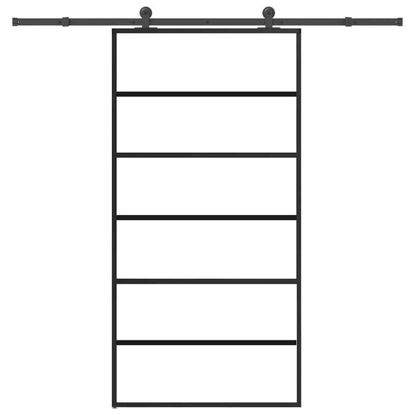 vidaXL Schiebet&uuml;r mit Beschlag 102x205 cm ESG-Glas & Aluminium