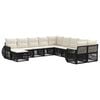 vidaXL Gartensofa-set 11 Stk. Schwarz Poly-Rattan