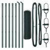 vidaXL Zaunpfosten Gr&uuml;n 10 x 0,6 m (13 mm Maschen) Stahl und PVC
