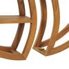 vidaXL Wandregal Yin und Yang 100x20x100 cm Teak Massivholz