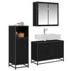 vidaXL Badezimmerm&ouml;bel-Set 3 stk. Schwarz Eichen-Optik 90 x 33 x 60 cm