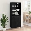 vidaXL Highboard Schwarz Eichen-Optik 69,5 x 34 x 180 cm Holzwerkstoff