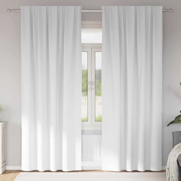 vidaXL Verdunkelungs-Vorh&auml;nge mit Ringen 2 pcs Hellwei&szlig; 260 x 140 cm