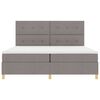 vidaXL LED Boxspringbett mit Matratze Taupe 200 x 200 cm Stoff