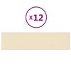vidaXL Wandpaneele 12 Stk. Creme 60x15 cm Stoff 1,08 m²