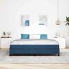 vidaXL Boxspringbett mit Matratze Blau 180 x 200 cm Stoff