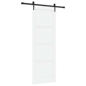 vidaXL Schiebet&uuml;r ORKDAL Wei&szlig; 83 x 232 cm Massives Kiefernholz