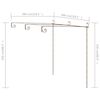 vidaXL Garten-Pergola Antik-Braun 3x3x2,5 m Eisen