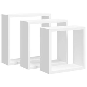 vidaXL W&uuml;rfelregale 3 Stk. Wei&szlig; MDF