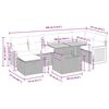 vidaXL 8-tlg. Garten-Sofagarnitur mit Kissen Grau Poly Rattan Akazie