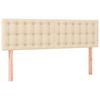 vidaXL Boxspringbett mit Matratze Creme 140x190 cm Stoff