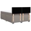 vidaXL Boxspringbett mit Matratze Taupe 160x200 cm Stoff