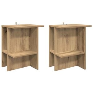 vidaXL Couchtisch 2 pcs Artisan-Eiche 40 x 30 x 49 cm Holzwerkstoff