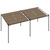 vidaXL Pavillon mit Ausziehbarem Dach 600x300x233 cm Taupe
