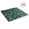 vidaXL Wandpaneele 48 Stk. Grün 50x50 cm XPS 12 m² Amethyst