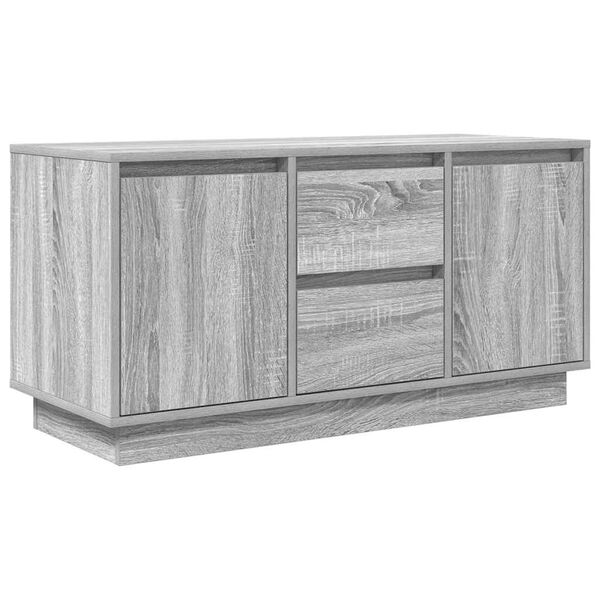vidaXL TV-Schrank mit LED-Leuchten Grau Sonoma 100x41x50 cm