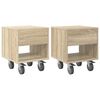 vidaXL Nachttisch 2 stk. Sonoma-Eiche 40,5 x 40 x 48 cm Holzwerkstoff