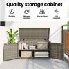 vidaXL Gartenschrank Grau 110x55x60,5 cm Poly Rattan