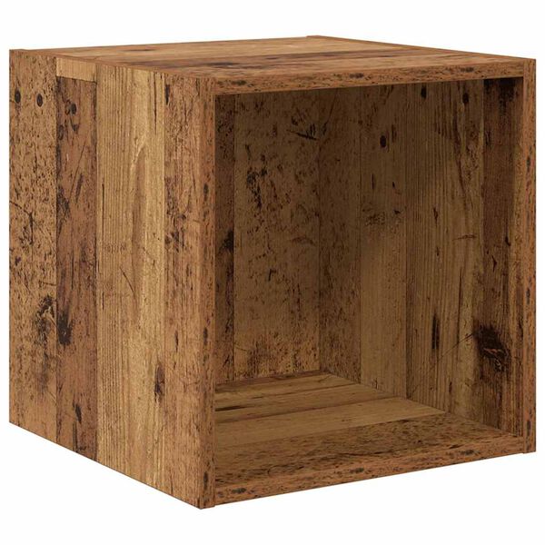 vidaXL Wandschrank mit Regal Altholz 37 x 37 x 37 cm Holzwerkstoff