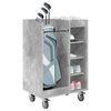 vidaXL Golf Schrank Mit Rad Uni Beton Grau 65 x 45 x 98 cm
