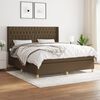 vidaXL Boxspringbett mit Matratze Dunkelbraun 180x200 cm Stoff