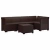 vidaXL 5-Sitzer Gartensofa Rattan-Look PP Braun