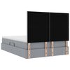 vidaXL Aufbewahrungsbett mit Matratze Hellgrau 140 x 200 cm Polyester