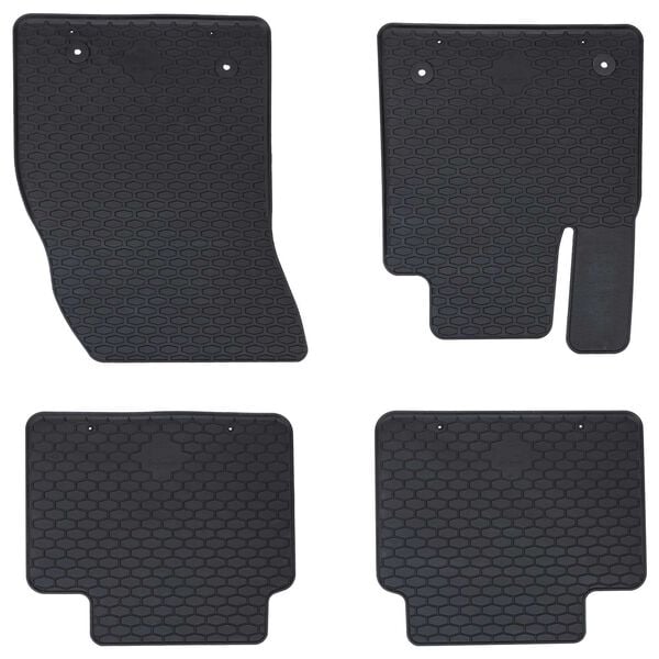 vidaXL Autofu&szlig;matte 4 pcs Schwarz Gummi