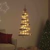 vidaXL Weihnachtsbaum mit 30 LEDs Natur 90 cm Massives Eschenholz
