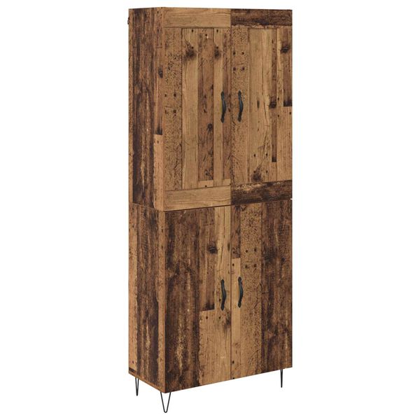 vidaXL Highboard Altholz 69,5 x 34 x 180 cm Holzwerkstoff