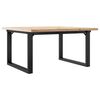 vidaXL Couchtisch O-Gestell 80x80x45,5cm Massivholz Kiefer & Stahl
