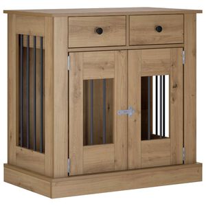vidaXL Hundek&auml;figm&ouml;bel Artisan-Eiche 80 x 47,5 x 80 cm Holzwerkstoff