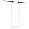 vidaXL Schiebet&uuml;r Wei&szlig; 83 x 211 cm Massivholz Kiefer und Glas