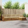 vidaXL Outdoor-Sofagarnitur mit Kissen 5 pcs Natur und Beige