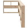 vidaXL Kopfteil mit Bücherregal L-Form 75 cm Massivholz Kiefer