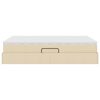 vidaXL Aufbewahrungsbett mit Matratze Creme 140 x 200 cm Polyester