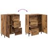 vidaXL Highboard mit Schubladen 2 pcs Altholz Holzwerkstoff