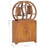 vidaXL Schrank mit Yin-Yang-Regal 70x30x130 cm Teak Massivholz