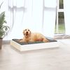 vidaXL Hundebett Weiß 71,5x54x9 cm Massivholz Kiefer