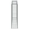 vidaXL Gabionen mit Hochbogen 4 Stk. 300x50x180/200cm Verzinktes Eisen