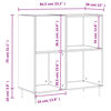 vidaXL Plattenschrank Grau Sonoma 84,5x38x89 cm Holzwerkstoff