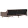 vidaXL Schlafsofa 2-Sitzer mit 2 Kissen & Hocker Taupe Stoff