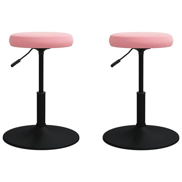 vidaXL Esszimmerst&uuml;hle 2 Stk. Rosa Samt