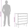 vidaXL Schubladenschrank OTTA Braun&Weiß 76,5x39,5x90 cm Massivholz