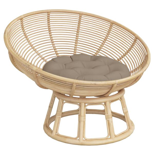 vidaXL Kissen Rund Taupe &Oslash; 60 x 11 cm Oxford-Gewebe