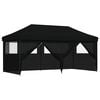 vidaXL Partyzelt 292 x 580 x 315 cm Schwarz Oxford-Stoff