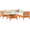 vidaXL 6-tlg. Garten-Sofagarnitur mit Kissen Wachsbraun Kiefernholz